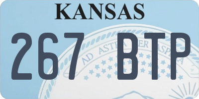 KS license plate 267BTP
