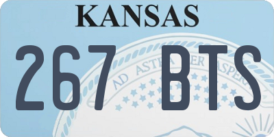 KS license plate 267BTS