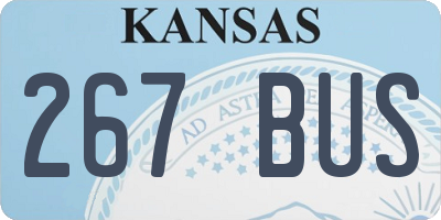 KS license plate 267BUS