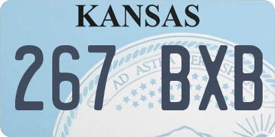 KS license plate 267BXB