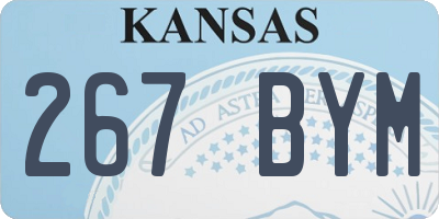 KS license plate 267BYM