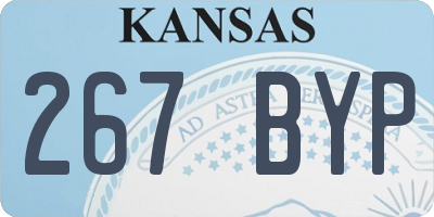 KS license plate 267BYP