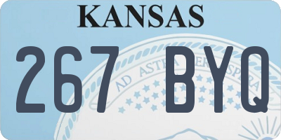 KS license plate 267BYQ