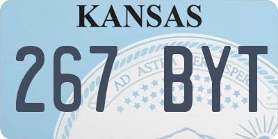 KS license plate 267BYT