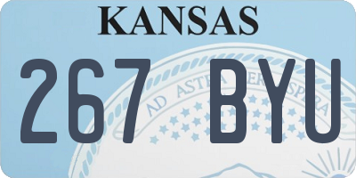 KS license plate 267BYU
