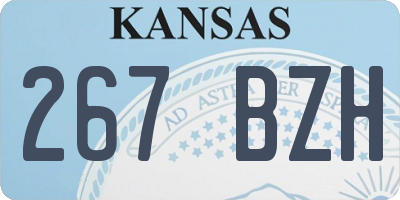KS license plate 267BZH