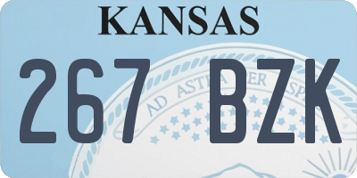 KS license plate 267BZK