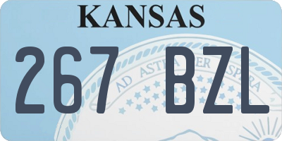 KS license plate 267BZL