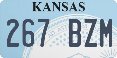 KS license plate 267BZM