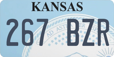 KS license plate 267BZR