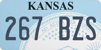 KS license plate 267BZS