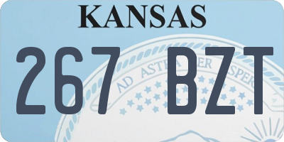 KS license plate 267BZT