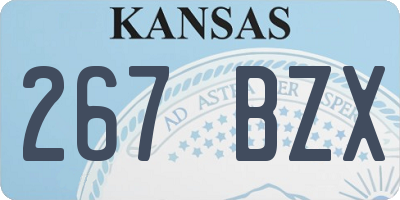 KS license plate 267BZX
