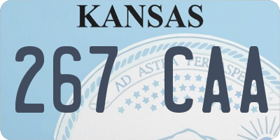 KS license plate 267CAA
