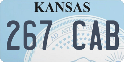 KS license plate 267CAB