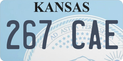 KS license plate 267CAE
