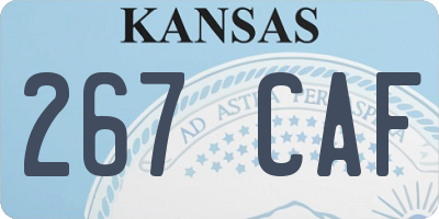 KS license plate 267CAF