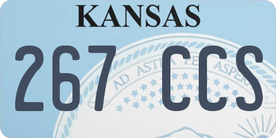 KS license plate 267CCS