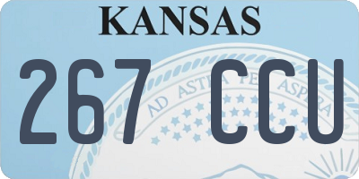 KS license plate 267CCU