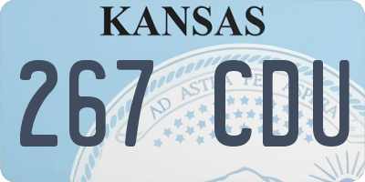 KS license plate 267CDU