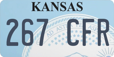 KS license plate 267CFR