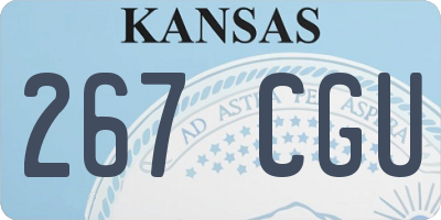 KS license plate 267CGU