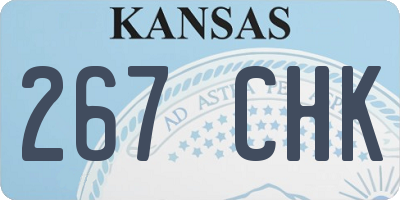 KS license plate 267CHK