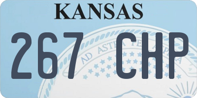KS license plate 267CHP