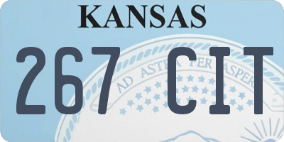 KS license plate 267CIT