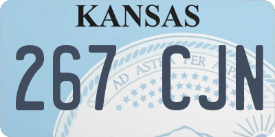 KS license plate 267CJN