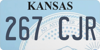 KS license plate 267CJR