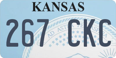 KS license plate 267CKC