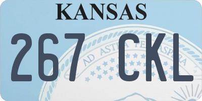 KS license plate 267CKL