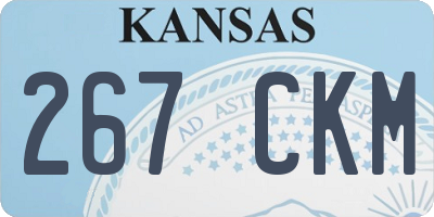 KS license plate 267CKM