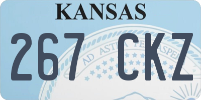 KS license plate 267CKZ