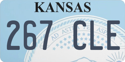 KS license plate 267CLE