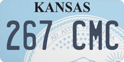 KS license plate 267CMC