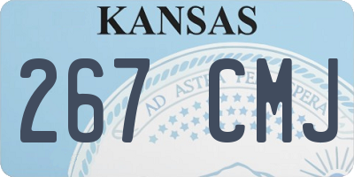 KS license plate 267CMJ