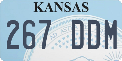 KS license plate 267DDM