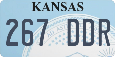 KS license plate 267DDR