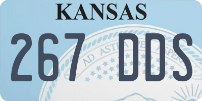 KS license plate 267DDS