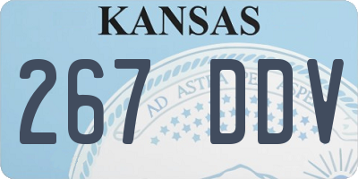 KS license plate 267DDV