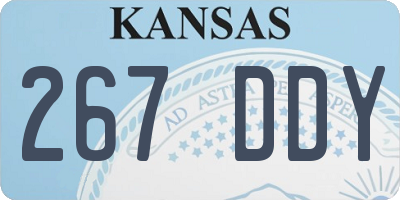 KS license plate 267DDY