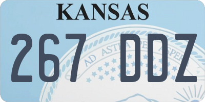 KS license plate 267DDZ