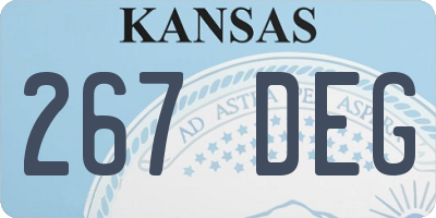 KS license plate 267DEG