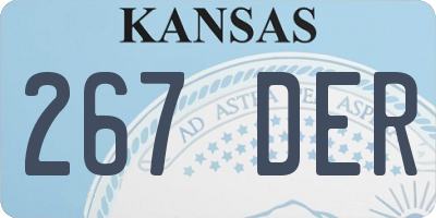 KS license plate 267DER