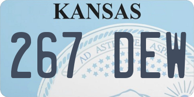 KS license plate 267DEW