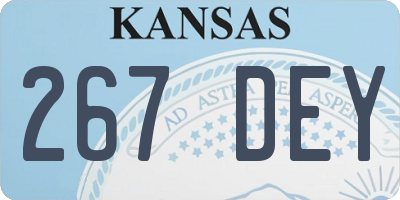 KS license plate 267DEY