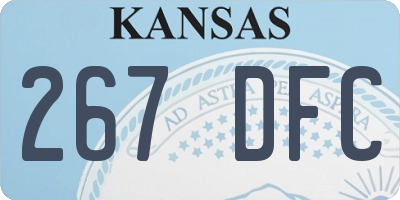 KS license plate 267DFC