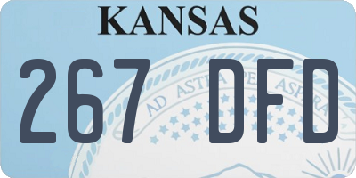 KS license plate 267DFD